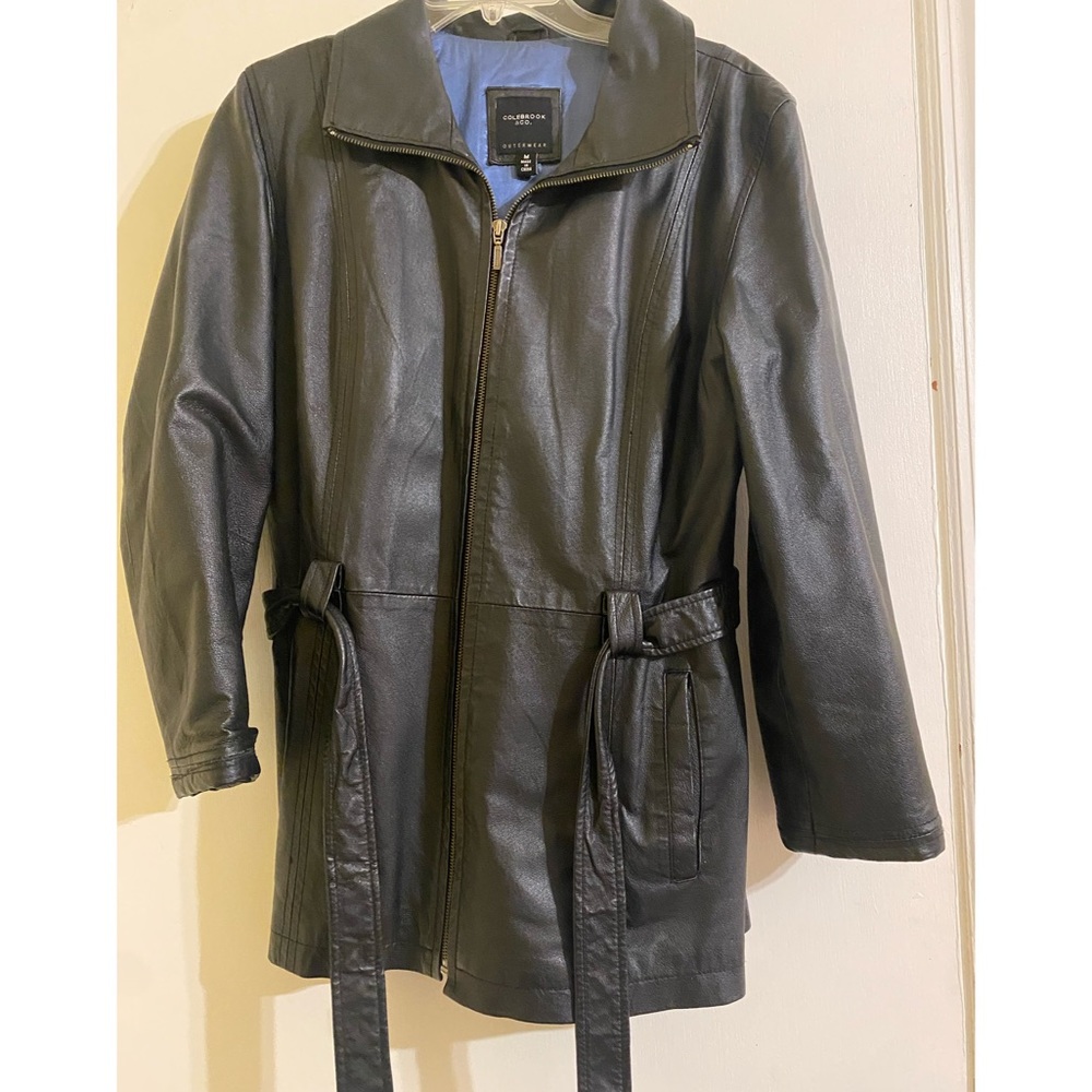 Vintage black leather jacket